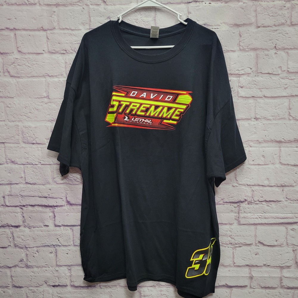 David Stremme 35 Racing Tshirt Mens 3XL Graphic Front Back Activewear Merch